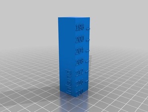 my customized temperature calibration tower 195 3d printing tests 3d print model - Mito3D