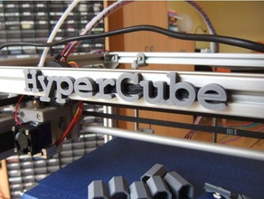 hypercube label plate 3d printer accessories 3d print model - Mito3D