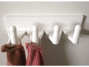 towel hooks kitchen bathroom & dining household holder hook 3d print model - Mito3D