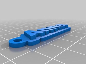 anna trousseau de clés porte-clés personnalisé 3d print model - Mito3D