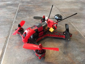 eachine hoja eb 185 spektrum parte trasera de la antena y receptor montaje r c vehículos personalizado drone droneracing cuchilla racer el fpv carreras drones del caso montura satélite 3d print model - Mito3D