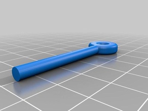 cotter pin part 3d printing tests keychain 3d print model - Mito3D