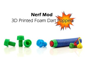 nerf explosive tips - party snap foam dart toy & game accessories boom darts ammo 3d print model - Mito3D