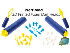 nerf foam dart alternative tips doom toy & game accessories attack darts ammo zombie 3d print model - Mito3D