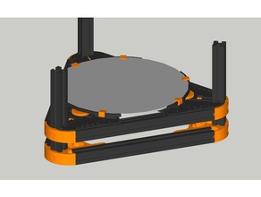 concept flsun delta kossel mini adjustable bed holder 3d printer accessories 3d print model - Mito3D