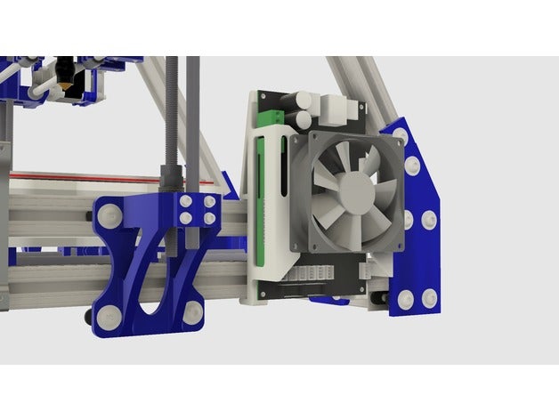 mks sbase 32 smoothieboard titolare fan mendel max Stampante 3d parti reprap aggiornamento 3D print model - Mito3D