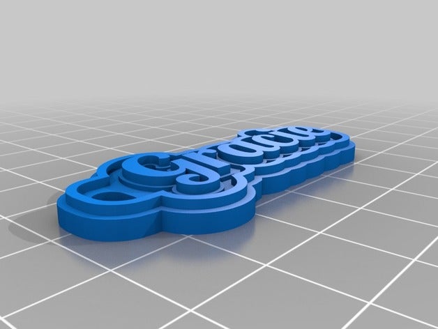 gracie llaveros personalizado 3D print model - Mito3D