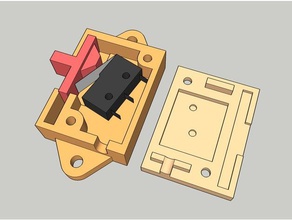slide switch using 20mm microswitch electronics lever toggle 3d print model - Mito3D