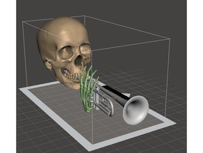 merci à m skeltal modèles doot mème squelette le crâne la trompette 3d print model - Mito3D