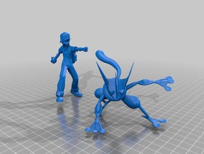 Esche & greninja 3d-drucken 3d print model - Mito3D