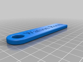 watson-Zimmer-key-tag - Zubehör kundengebundene 3d print model - Mito3D