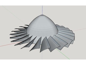 jet turbine blade mechanische Spielzeuge Luft-Handwerk klingen jet-engine 3d print model - Mito3D