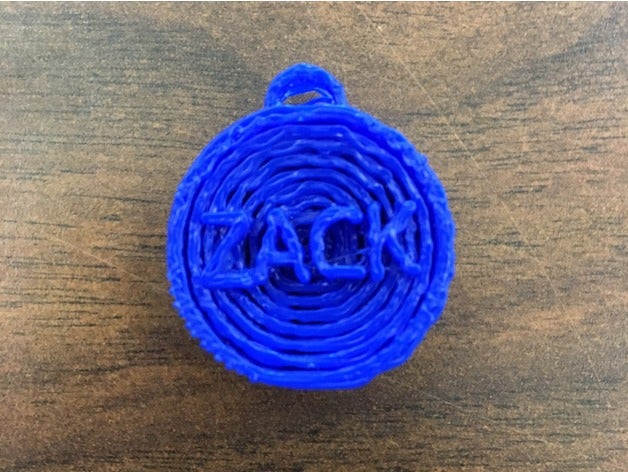 zack keychain keychains circle 3D print model - Mito3D