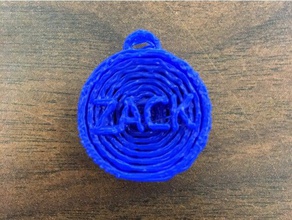 zack keychain keychains circle 3d print model - Mito3D
