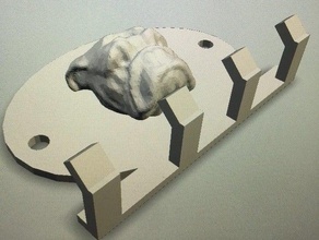 inglês bull cabide a arte 3d print model - Mito3D