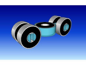 speedy car fidget spinner spin & roll toys games 608 bearing toy 3d print model - Mito3D