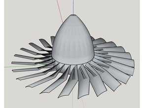 principal pale de turbine du moteur jet jouets mécaniques 3d print model - Mito3D