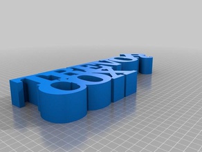 meu personalizados variável word escultura mais opções sinais e logotipos personalizado 3d print model - Mito3D