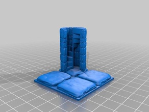 openforge 20 mag house stone stairwell toy & game accessories dnd tiles openforge2 openlock spiral stairs 3d print model - Mito3D