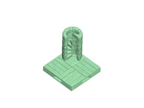 openforge 20 wood floor house up & down stone stairwell toy game accessories 3d print model - Mito3D