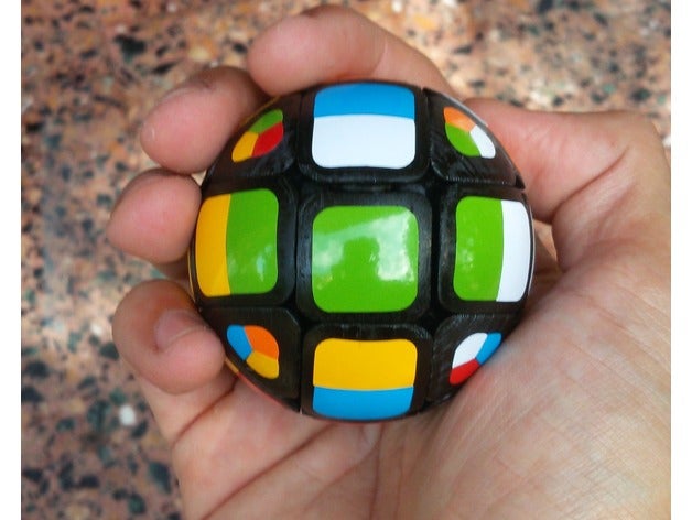 3x3x3 bola de curvas puzzle puzzles rubik rubiks cube reviradas 3D print model - Mito3D
