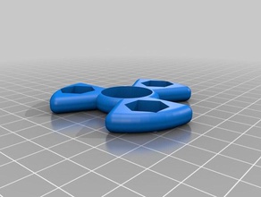 3 8 écrou hexagonal tri fidget spinner jouets & jeux personnalisé 3d print model - Mito3D