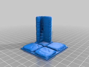 openforge 20 mag stone floor house stairwell up door down toy & game accessories dnd tiles openforge2 openlock spiral stairs 3d print model - Mito3D