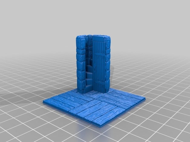 openforge 20 mag piso de madera la casa escalera hasta puerta abajo juguetes y accesorios juego no molestar dnd azulejos openforge2 openlock escaleras caracol 3D print model - Mito3D