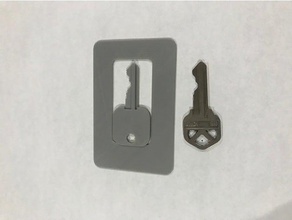 a duplicação de chaves casa com cartão crédito remix personalizável duplicados chave kw1 kwikset openscad 3d print model - Mito3D
