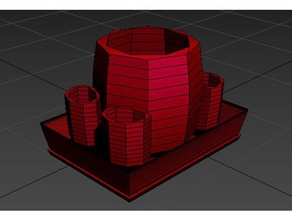 sphereified ngon vassoio portapenne organizzazione astratto 3d print model - Mito3D