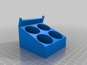 paint tray - 3 tool holders & boxes customized 3d print model - Mito3D