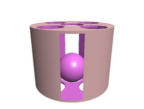 cylindre con bola modèles 3d print model - Mito3D
