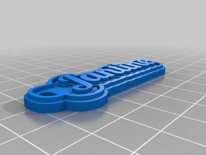 jantine keychain keychains customized 3d print model - Mito3D