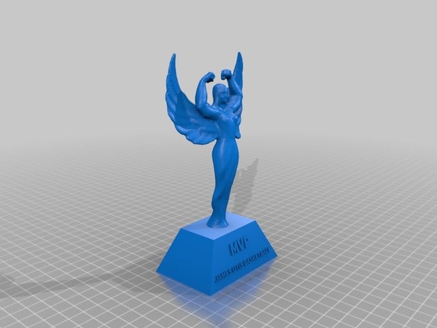 meu personalizados musculoso troféu + blender asse tutorial esculturas personalizado 3D print model - Mito3D