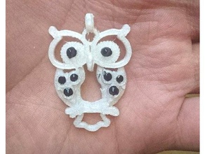 chouette collier bijoux owl 3d print model - Mito3D