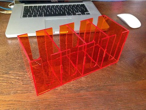 business card box laser geschnitten office 3d print model - Mito3D