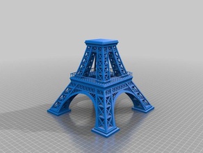 eiffel tower scaled 350 3 pieces buildings & structures prusa i3 mk2 3d print model - Mito3D