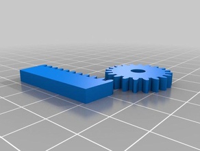 meine kundenspezifische Zahnstange / Ritzel in der Robotik kundengebundene 3d print model - Mito3D