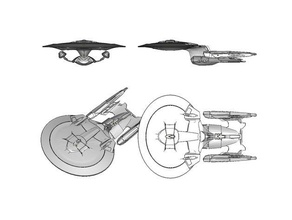 star trek monarca-esplorazione di classe cruiser i veicoli sci-fi scifi spazio astronave enterprise online starship sto 3d print model - Mito3D