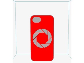 personnalisée iphone 5 étui de téléphone cellulaire d'aperture science logo du portail accessoires personnalisé 3d print model - Mito3D