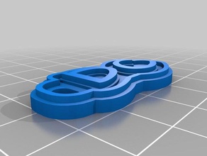 dc tag 2 i portachiavi su misura 3d print model - Mito3D