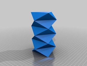my customized parametric octaedron vase math art 3d print model - Mito3D