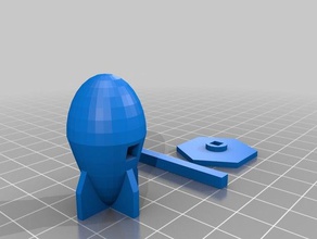 simple dirigible La impresión en 3d boardgame juegos de mesa juego token las miniaturas 3d print model - Mito3D