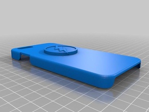 flash symbol iphone case 3d print model - Mito3D