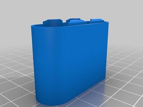 bateria aa caso - bottom 3 baterias recipientes personalizado 3d print model - Mito3D