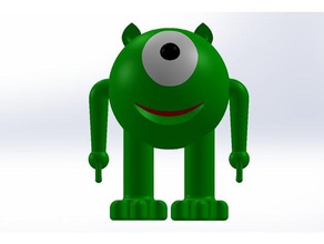 monsters sa mike piggy bank toys & games 3d print model - Mito3D