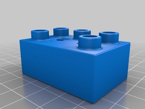 braille duplo lego compatibile blocchi completo alfabeto inglese costruzione di giocattoli ciechi legos mattoncini compatibili visuallyimpaired ipovedenti 3d print model - Mito3D