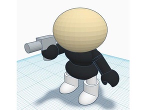 tam bir karikatür figürü - gunner oyuncak & oyun aksesuarları çizgi film şekil minyatür 3d print model - Mito3D