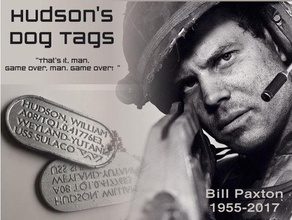 hudsons tag di cane monete & distintivi gli alieni bill hudson paxton 3d print model - Mito3D