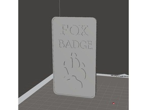 insignia de fox accesorios llavero 3d print model - Mito3D
